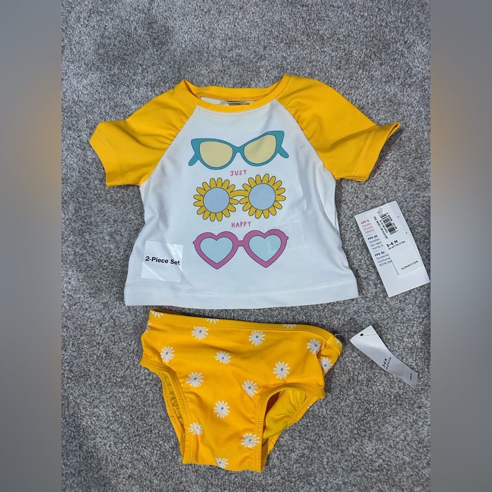 NWT Baby 2 Piece Rash Guard Bathing Suit